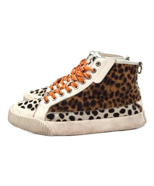 JIMMY CHOO（ジミーチュウ）JIMMY CHOO (ジミーチュウ) ハイカットスニーカー ブラウン サイズ:42の古着・服飾アイテム