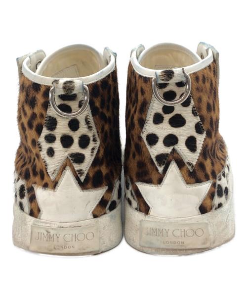 JIMMY CHOO（ジミーチュウ）JIMMY CHOO (ジミーチュウ) ハイカットスニーカー ブラウン サイズ:42の古着・服飾アイテム