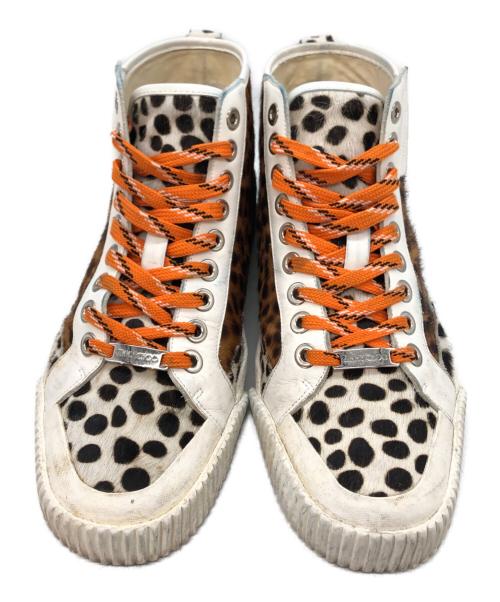 JIMMY CHOO（ジミーチュウ）JIMMY CHOO (ジミーチュウ) ハイカットスニーカー ブラウン サイズ:42の古着・服飾アイテム