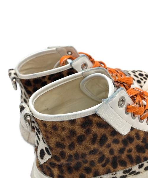 JIMMY CHOO（ジミーチュウ）JIMMY CHOO (ジミーチュウ) ハイカットスニーカー ブラウン サイズ:42の古着・服飾アイテム