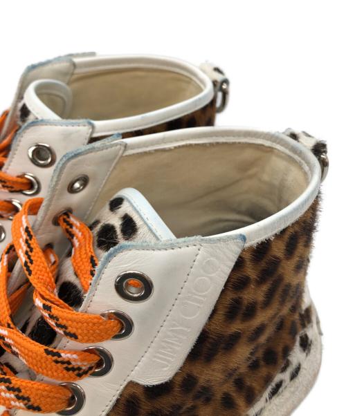 JIMMY CHOO（ジミーチュウ）JIMMY CHOO (ジミーチュウ) ハイカットスニーカー ブラウン サイズ:42の古着・服飾アイテム