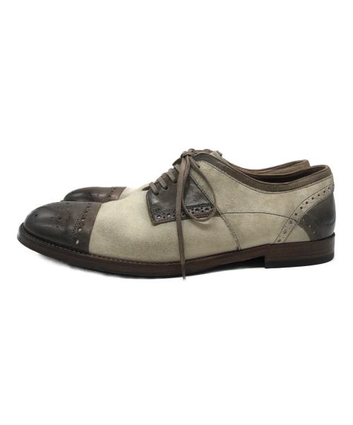 DOLCE & GABBANA（ドルチェ＆ガッバーナ）DOLCE & GABBANA (ドルチェ＆ガッバーナ) レザースウェード切替シューズ ブラウン サイズ:6の古着・服飾アイテム