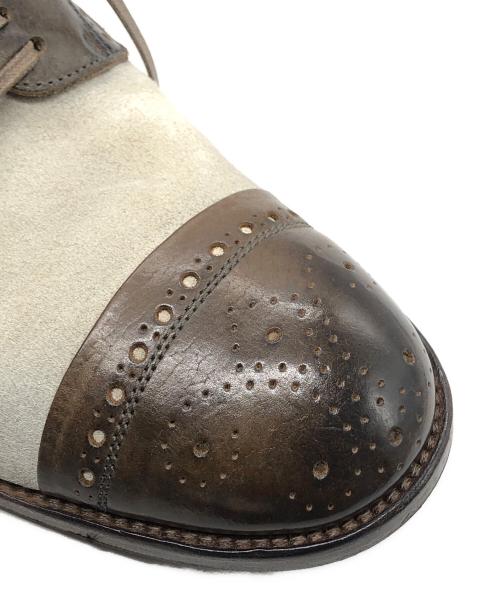 DOLCE & GABBANA（ドルチェ＆ガッバーナ）DOLCE & GABBANA (ドルチェ＆ガッバーナ) レザースウェード切替シューズ ブラウン サイズ:6の古着・服飾アイテム