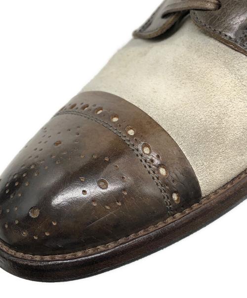 DOLCE & GABBANA（ドルチェ＆ガッバーナ）DOLCE & GABBANA (ドルチェ＆ガッバーナ) レザースウェード切替シューズ ブラウン サイズ:6の古着・服飾アイテム