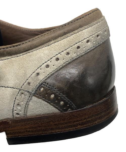 DOLCE & GABBANA（ドルチェ＆ガッバーナ）DOLCE & GABBANA (ドルチェ＆ガッバーナ) レザースウェード切替シューズ ブラウン サイズ:6の古着・服飾アイテム