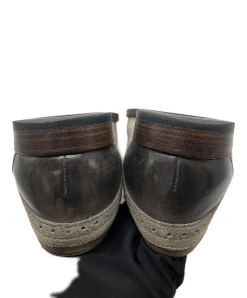 DOLCE & GABBANA（ドルチェ＆ガッバーナ）DOLCE & GABBANA (ドルチェ＆ガッバーナ) レザースウェード切替シューズ ブラウン サイズ:6の古着・服飾アイテム