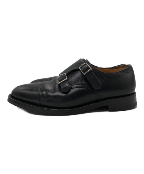 JOHN LOBB（ジョンロブ）JOHN LOBB (ジョンロブ) ダブルモンクシューズ ブラック サイズ:7EEの古着・服飾アイテム