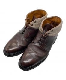 PARABOOT（パラブーツ）の古着「CHAMROUSSEウールスウェード切替ブーツ」｜ブラウン