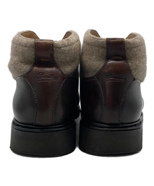 PARABOOT（パラブーツ）PARABOOT (パラブーツ) CHAMROUSSEウールスウェード切替ブーツ ブラウン サイズ:SIZE 6の古着・服飾アイテム