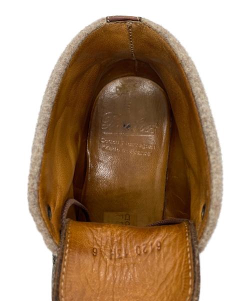 PARABOOT（パラブーツ）PARABOOT (パラブーツ) CHAMROUSSEウールスウェード切替ブーツ ブラウン サイズ:SIZE 6の古着・服飾アイテム