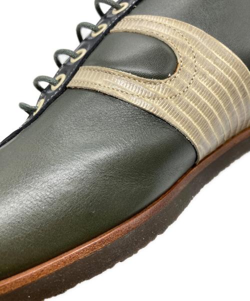 DRIES VAN NOTEN（ドリスヴァンノッテン）DRIES VAN NOTEN (ドリスヴァンノッテン) レザースニーカー グリーン サイズ:SIZE 8の古着・服飾アイテム