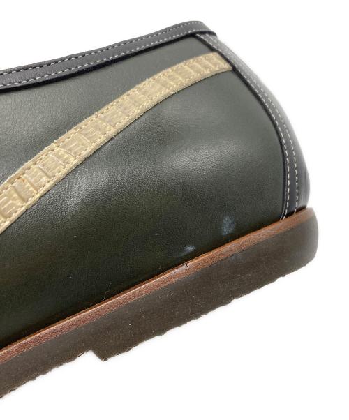 DRIES VAN NOTEN（ドリスヴァンノッテン）DRIES VAN NOTEN (ドリスヴァンノッテン) レザースニーカー グリーン サイズ:SIZE 8の古着・服飾アイテム