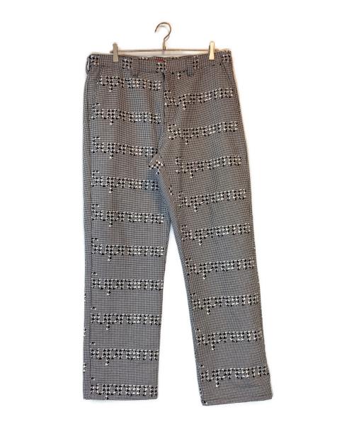 SUPREME（シュプリーム）SUPREME (シュプリーム) work pant black  houndstooth ホワイト×ブラック サイズ:36の古着・服飾アイテム