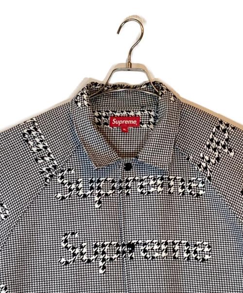 SUPREME（シュプリーム）Supreme (シュプリーム) Houndstooth Logo Jacket ホワイト×ブラック サイズ:XLの古着・服飾アイテム
