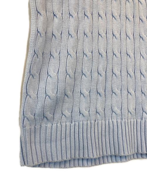 POLO RALPH LAUREN（ポロ・ラルフローレン）POLO RALPH LAUREN (ポロ・ラルフローレン) ケーブルニットニットベスト ブルー サイズ:XLの古着・服飾アイテム