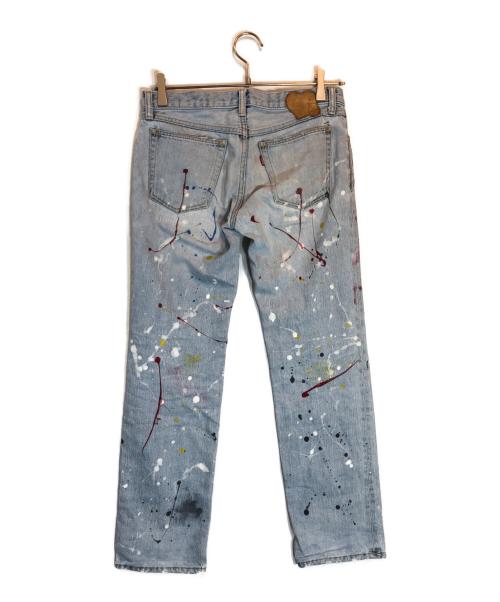 NUMBER (N)INE（ナンバーナイン）NUMBER (N)INE (ナンバーナイン) ペンキデニムパンツ ブルー サイズ:SIZE０　LENGTH26の古着・服飾アイテム