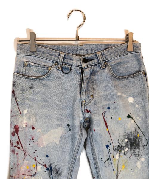 NUMBER (N)INE（ナンバーナイン）NUMBER (N)INE (ナンバーナイン) ペンキデニムパンツ ブルー サイズ:SIZE０　LENGTH26の古着・服飾アイテム