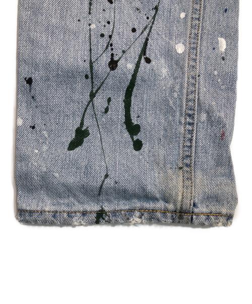 NUMBER (N)INE（ナンバーナイン）NUMBER (N)INE (ナンバーナイン) ペンキデニムパンツ ブルー サイズ:SIZE０　LENGTH26の古着・服飾アイテム