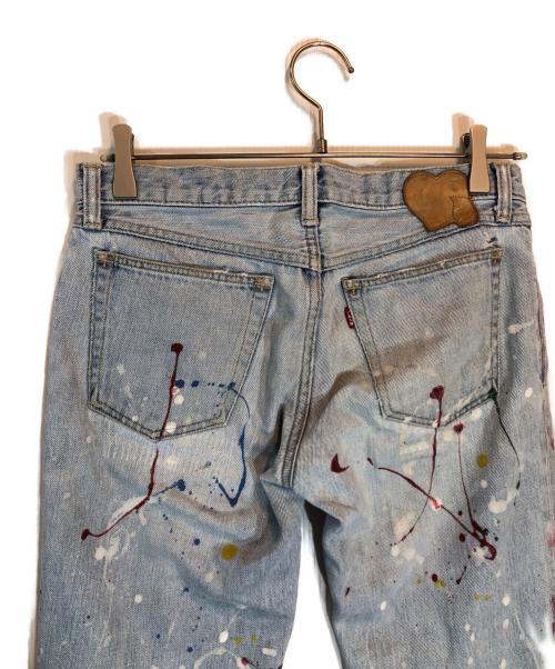 NUMBER (N)INE（ナンバーナイン）NUMBER (N)INE (ナンバーナイン) ペンキデニムパンツ ブルー サイズ:SIZE０　LENGTH26の古着・服飾アイテム