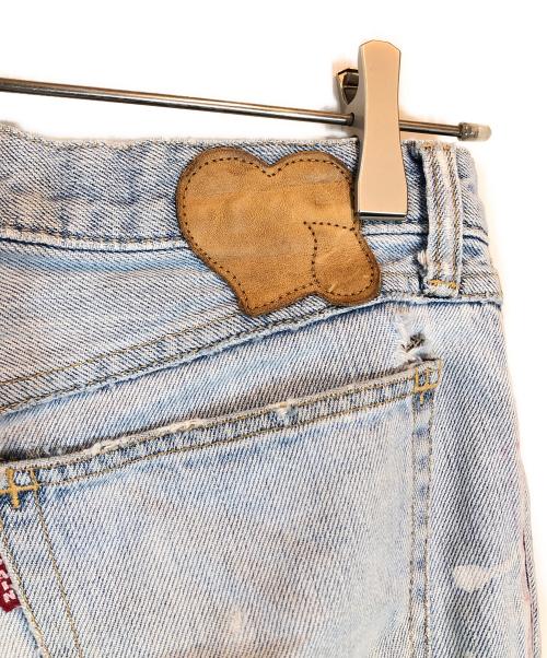 NUMBER (N)INE（ナンバーナイン）NUMBER (N)INE (ナンバーナイン) ペンキデニムパンツ ブルー サイズ:SIZE０　LENGTH26の古着・服飾アイテム