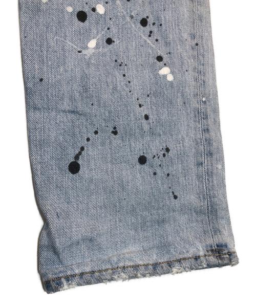 NUMBER (N)INE（ナンバーナイン）NUMBER (N)INE (ナンバーナイン) ペンキデニムパンツ ブルー サイズ:SIZE０　LENGTH26の古着・服飾アイテム