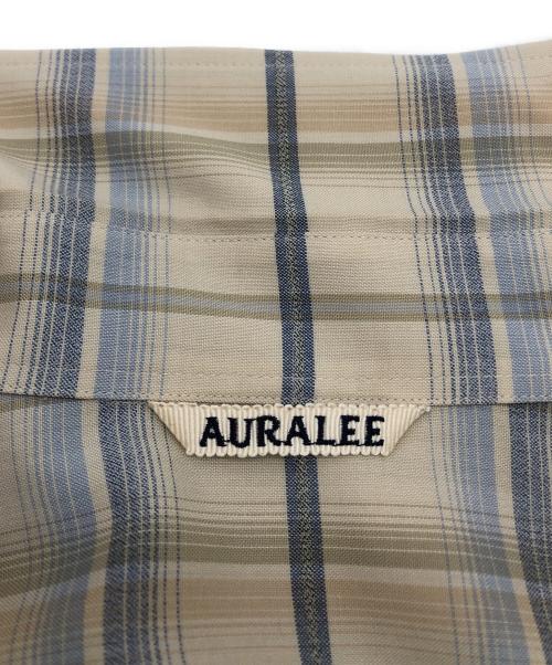 AURALEE（オーラリー）AURALEE (オーラリー) SUPER LIGHT WOOL CHECK SHIRTS ベージュ サイズ:3の古着・服飾アイテム
