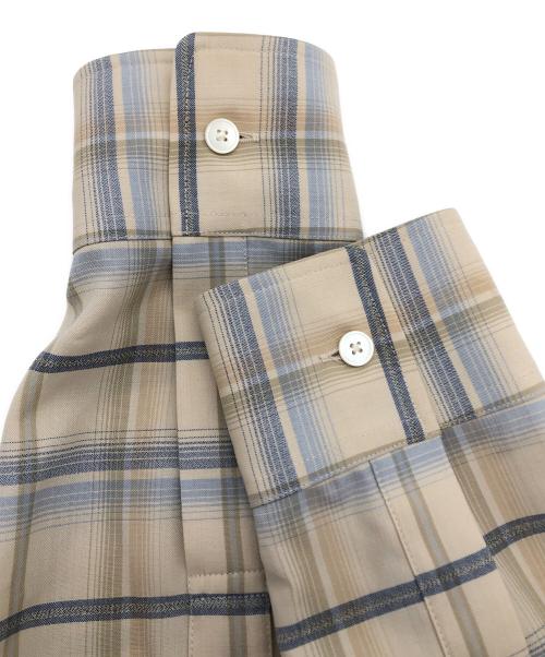 AURALEE（オーラリー）AURALEE (オーラリー) SUPER LIGHT WOOL CHECK SHIRTS ベージュ サイズ:3の古着・服飾アイテム