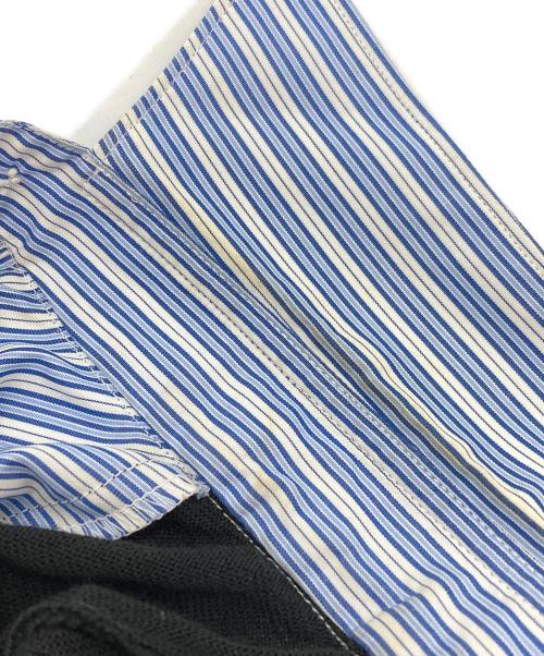 COMME des GARCONS SHIRT（コムデギャルソンシャツ）COMME des GARCONS SHIRT (コムデギャルソンシャツ) ニット切替シャツ ブルー×ブラック サイズ:Sの古着・服飾アイテム