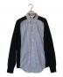 COMME des GARCONS SHIRT（コムデギャルソンシャツ）の古着「ニット切替シャツ」｜ブルー×ブラック