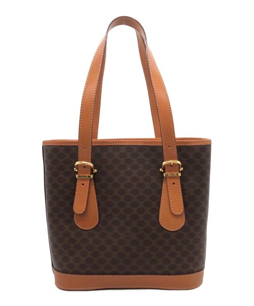 CELINE（セリーヌ）CELINE (セリーヌ) マカダム柄トートバッグ ブラウンの古着・服飾アイテム