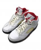 NIKEナイキ）の古着「5 Retro "Fire Red"」｜ホワイト