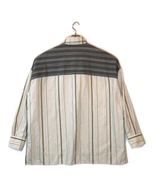 LOEWE（ロエベ）LOEWE (ロエベ) ウールジャガード オーバーサイズ長袖シャツ アイボリー サイズ:40の古着・服飾アイテム