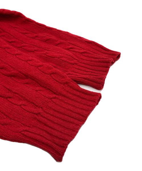 RAF SIMONS（ラフシモンズ）RAF SIMONS (ラフシモンズ) 19AW PRINTED ARAN KNIT SWEATER レッド サイズ:Mの古着・服飾アイテム