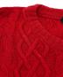 中古・古着 RAF SIMONS (ラフシモンズ) 19AW PRINTED ARAN KNIT SWEATER レッド サイズ:M：22000円