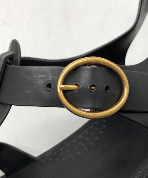 GUCCI（グッチ）GUCCI (グッチ) GGタイガーバックルラバーサンダル ブラック サイズ:8の古着・服飾アイテム