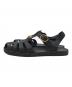 GUCCI (グッチ) GGタイガーバックルラバーサンダル ブラック サイズ:8：25000円