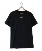 OFFWHITEオフホワイト）の古着「Slim Fit Airport Tape Print T-Shirt」｜ブラック