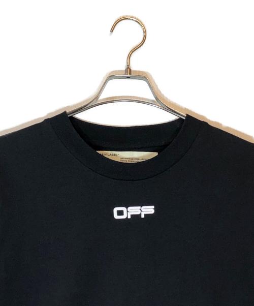 OFFWHITE（オフホワイト）OFFWHITE (オフホワイト) Slim Fit Airport Tape Print T-Shirt ブラック サイズ:Sの古着・服飾アイテム