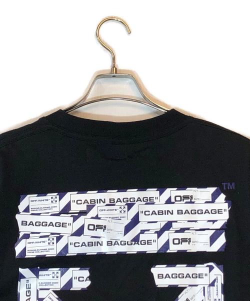 OFFWHITE（オフホワイト）OFFWHITE (オフホワイト) Slim Fit Airport Tape Print T-Shirt ブラック サイズ:Sの古着・服飾アイテム