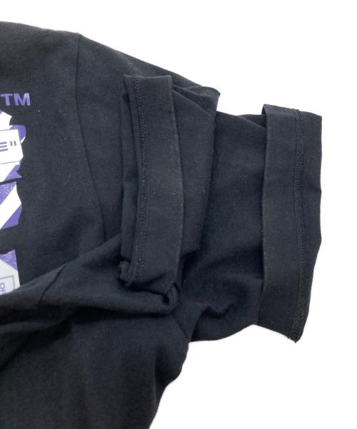 OFFWHITE（オフホワイト）OFFWHITE (オフホワイト) Slim Fit Airport Tape Print T-Shirt ブラック サイズ:Sの古着・服飾アイテム