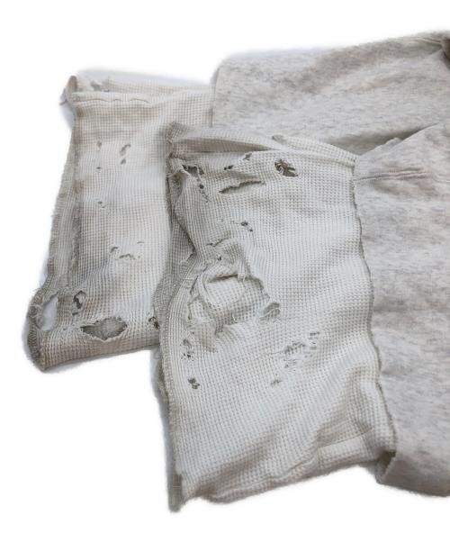 ANCELLM（アンセルム）ANCELLM (アンセルム) CRASH SWEAT LAYERED PANTS グレー サイズ:１の古着・服飾アイテム