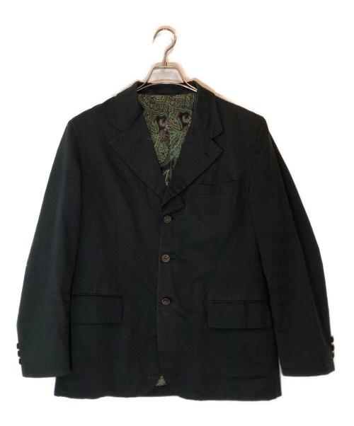 COMME des GARCONS HOMME（コムデギャルソン オム）COMME des GARCONS HOMME (コムデギャルソン オム) 裏地ペイズリーメッシュ3Bジャケット ブラック サイズ:Mの古着・服飾アイテム