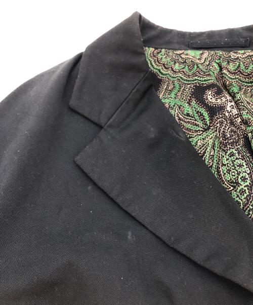 COMME des GARCONS HOMME（コムデギャルソン オム）COMME des GARCONS HOMME (コムデギャルソン オム) 裏地ペイズリーメッシュ3Bジャケット ブラック サイズ:Mの古着・服飾アイテム
