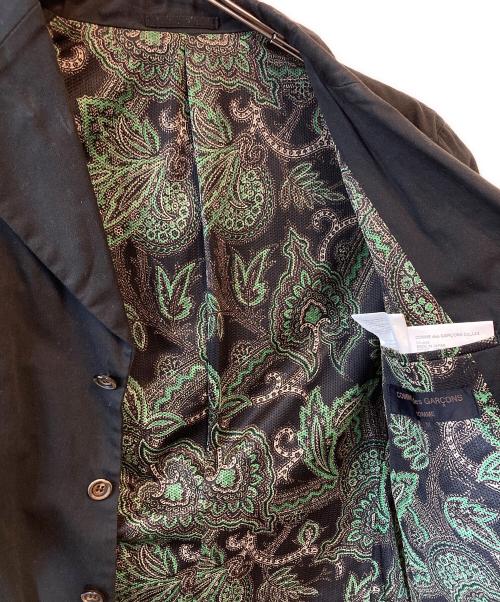 COMME des GARCONS HOMME（コムデギャルソン オム）COMME des GARCONS HOMME (コムデギャルソン オム) 裏地ペイズリーメッシュ3Bジャケット ブラック サイズ:Mの古着・服飾アイテム