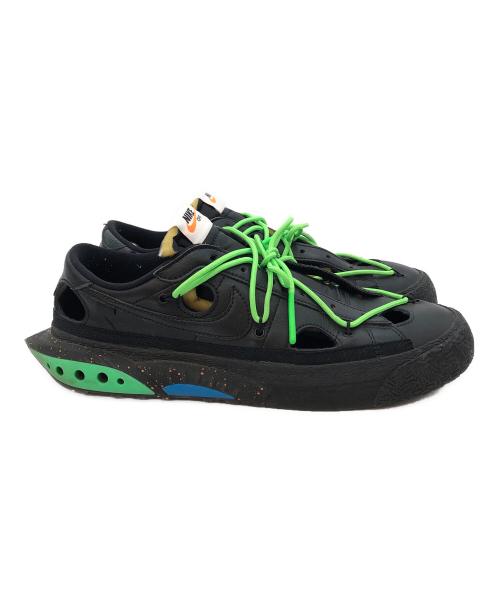 NIKE（ナイキ）NIKE (ナイキ) OFFWHITE (オフホワイト) Blazer Low Black and Electro Green ブラック サイズ:US10の古着・服飾アイテム