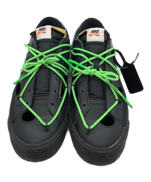 NIKE（ナイキ）NIKE (ナイキ) OFFWHITE (オフホワイト) Blazer Low Black and Electro Green ブラック サイズ:US10の古着・服飾アイテム