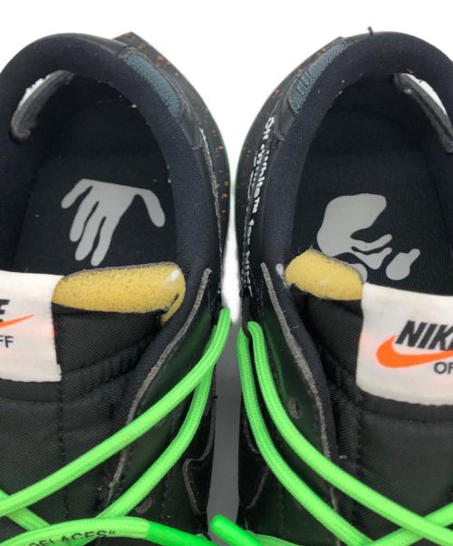 NIKE（ナイキ）NIKE (ナイキ) OFFWHITE (オフホワイト) Blazer Low Black and Electro Green ブラック サイズ:US10の古着・服飾アイテム