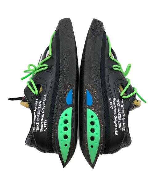 NIKE（ナイキ）NIKE (ナイキ) OFFWHITE (オフホワイト) Blazer Low Black and Electro Green ブラック サイズ:US10の古着・服飾アイテム