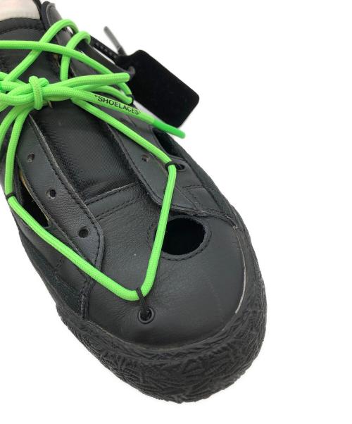 NIKE（ナイキ）NIKE (ナイキ) OFFWHITE (オフホワイト) Blazer Low Black and Electro Green ブラック サイズ:US10の古着・服飾アイテム