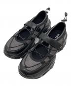 MARY QUANT×PUBLUXマリークヮント×パブリュクス）の古着「クロスコード メリージェーン サンダル」｜ブラック